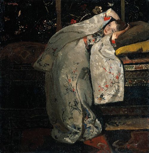 Girl in a White Kimono by George Hendrik Breitner, hand-painted oil reproduction