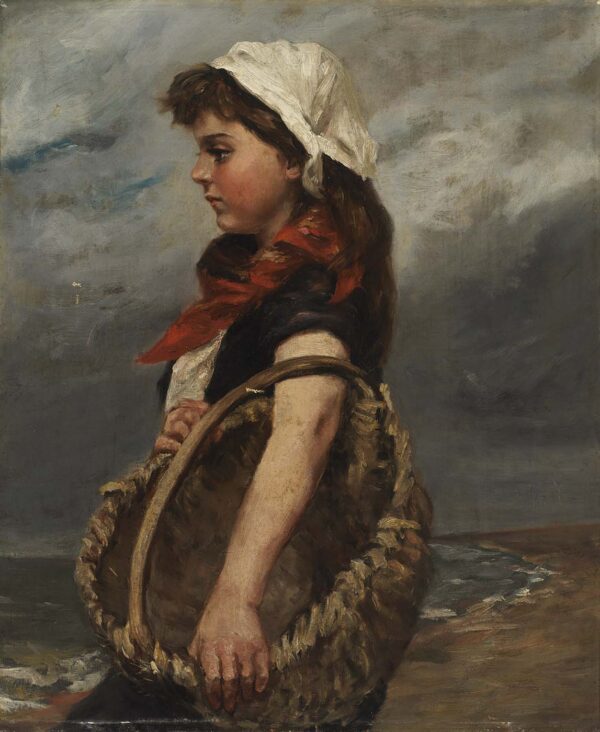 Girl with Basket by Alice Pike Barney, hand-painted oil painting reproduction