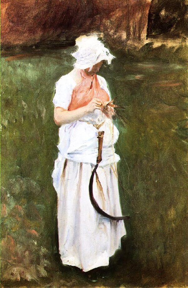 Girl with a Sickle by John Singer Sargent, hand-painted oil painting reproduction