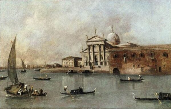 A View of the Church of San Giorgio Maggiore Seen from the Giudecca by Francesco Guardi, hand-painted oil painting reproduction