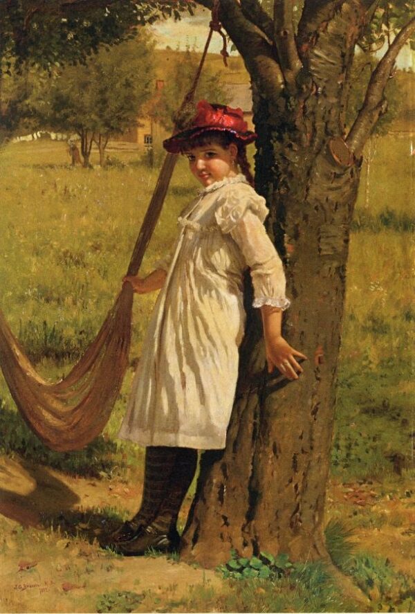 Give Me a Swing by John G Brown, hand-painted oil painting reproduction