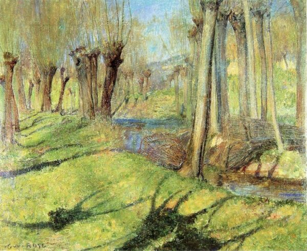 Giverny Willows by Guy Rose, hand-painted oil painting reproduction