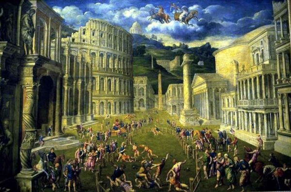 Gladiators by Paris Bordone, hand-painted oil painting reproduction