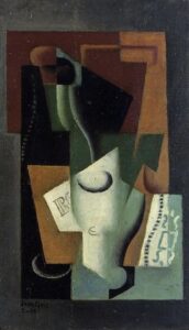 Glass and Bottle by Juan Gris, hand-painted oil painting reproduction