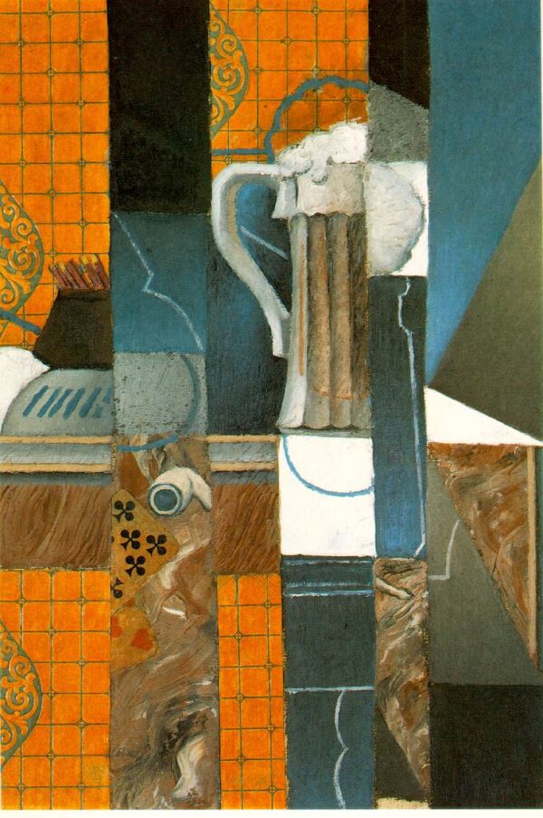 Glass of Beer and Playing Cards by Juan Gris, hand-painted oil painting reproduction