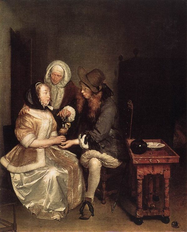 Glass of Lemonade by Gerard ter Borch, hand-painted oil painting reproduction