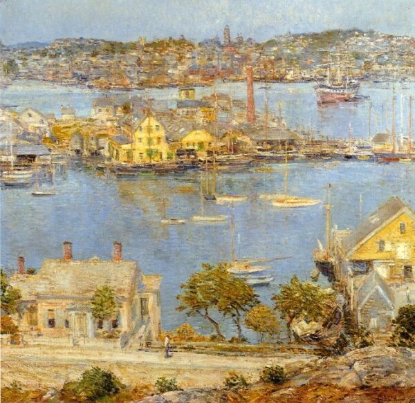 Gloucester Harbor by Frederick Childe Hassam, hand-painted oil painting reproduction