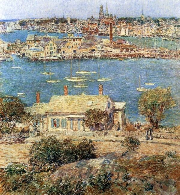 Gloucester Harbor II by Frederick Childe Hassam, hand-painted oil painting reproduction