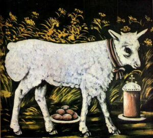 God’s Lamb by Niko Pirosmani, hand-painted oil painting reproduction