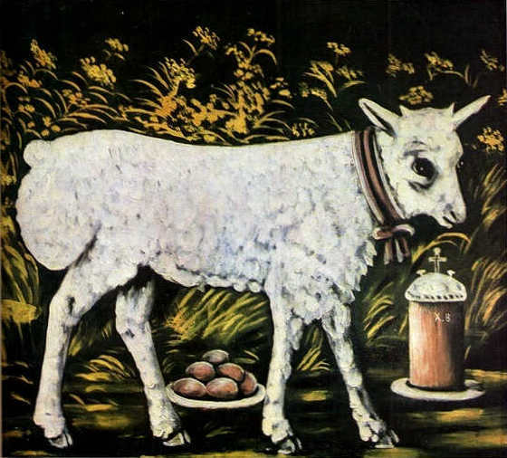 God’s Lamb by Niko Pirosmani, hand-painted oil reproduction