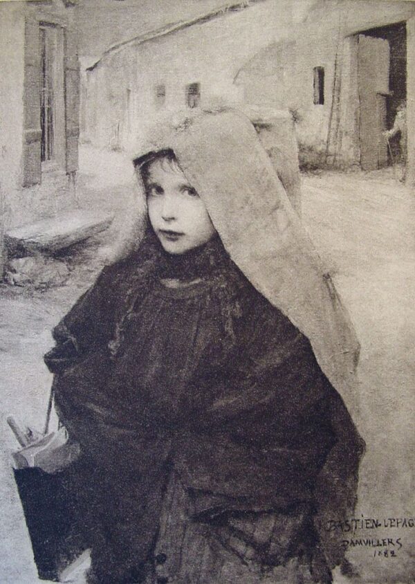 Going to School by Jules Bastien-Lepage, hand-painted oil painting reproduction