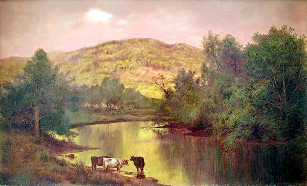 Golden Reflections by Louis-Remy Mignot, hand-painted oil reproduction