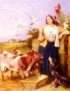 Good Friends by Richard Ansdell, hand-painted oil painting reproduction