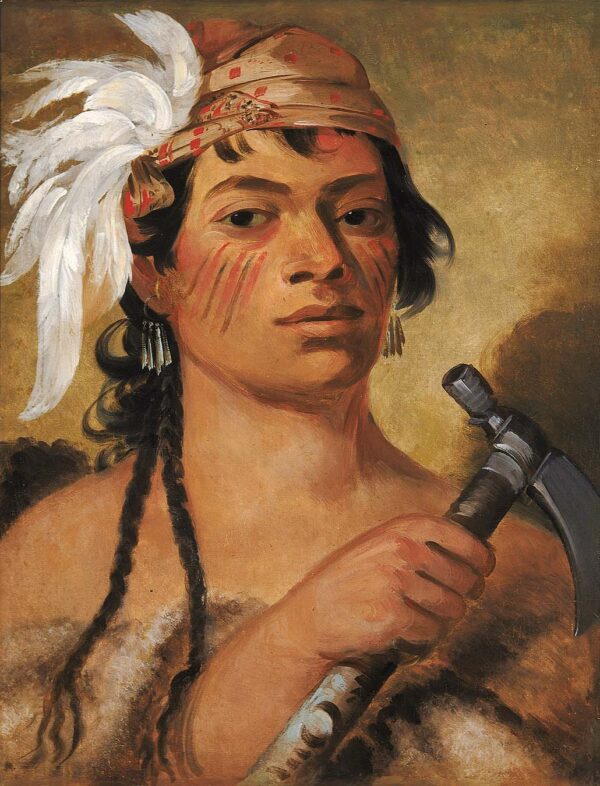 Good Hunter, a Warrior by George Catlin, hand-painted oil painting reproduction