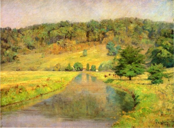 Gordon Hill by Theodore Clement Steele, hand-painted oil painting reproduction