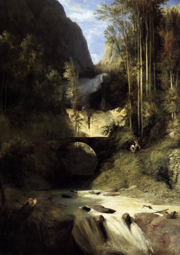 Gorge at Amalfi by Karl Blechen, hand-painted oil painting reproduction