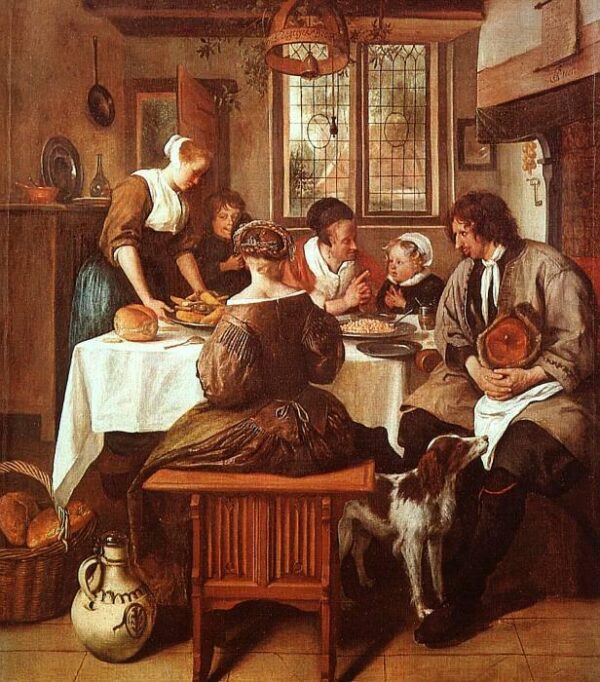 Grace Before The Meal by Jan Steen, hand-painted oil painting reproduction