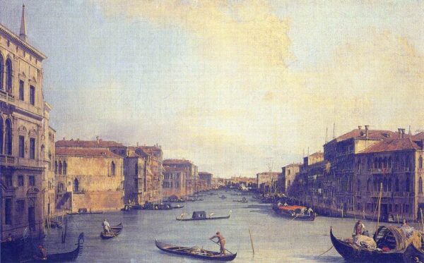 Grand Canal from the Palazzo Balbi by Canaletto, hand-painted oil painting reproduction