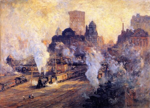 Grand Central Station by Colin Campbell Cooper, hand-painted oil painting reproduction