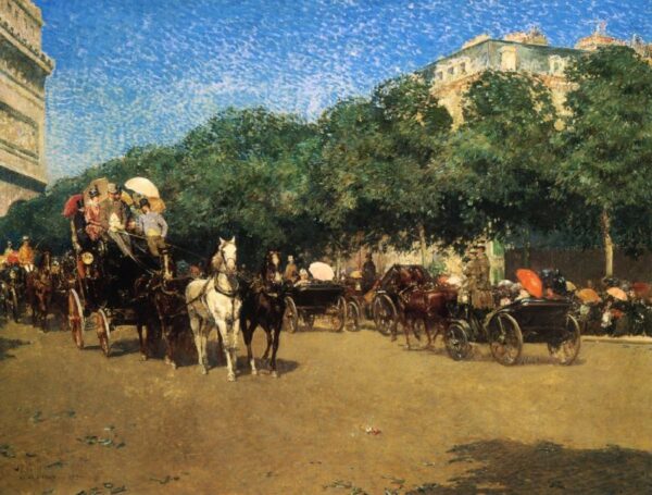 Grand Prix Day by Frederick Childe Hassam, hand-painted oil painting reproduction