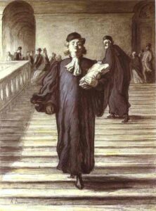 Grand Staircase of the Palace of Justice by Honoré Daumier, hand-painted oil painting reproduction