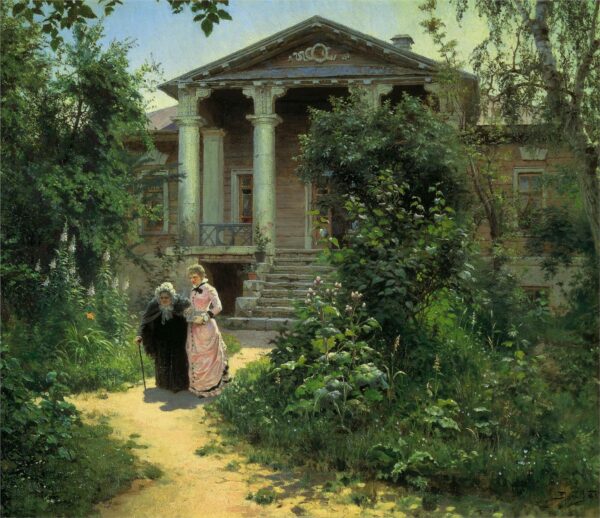 Granny’s Orchard by Vasiliy Polenov, hand-painted oil painting reproduction