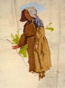 Grape Picker in a Cap by Jean Frédéric Bazille, hand-painted oil painting reproduction