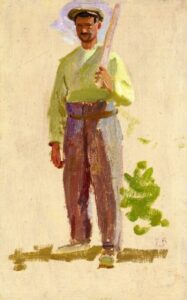 Grape Picker in a Cap II by Jean Frédéric Bazille, hand-painted oil painting reproduction