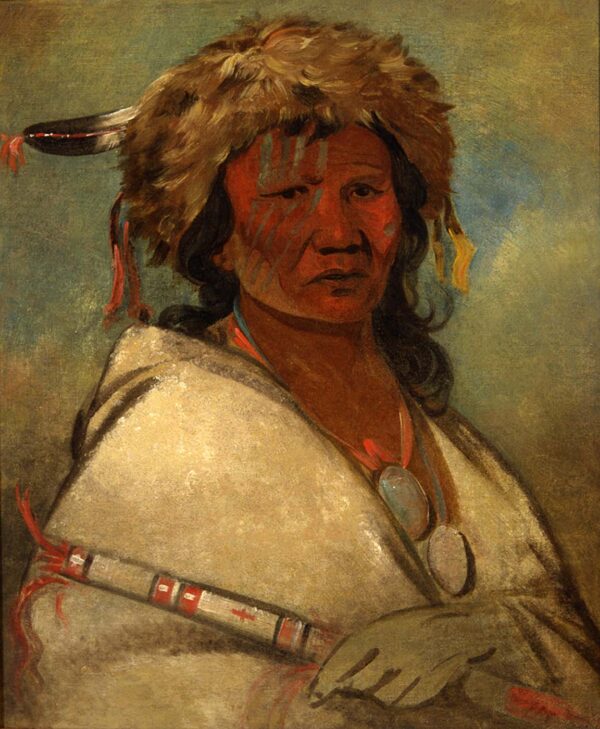 Great Hero, a Chief by George Catlin, hand-painted oil painting reproduction