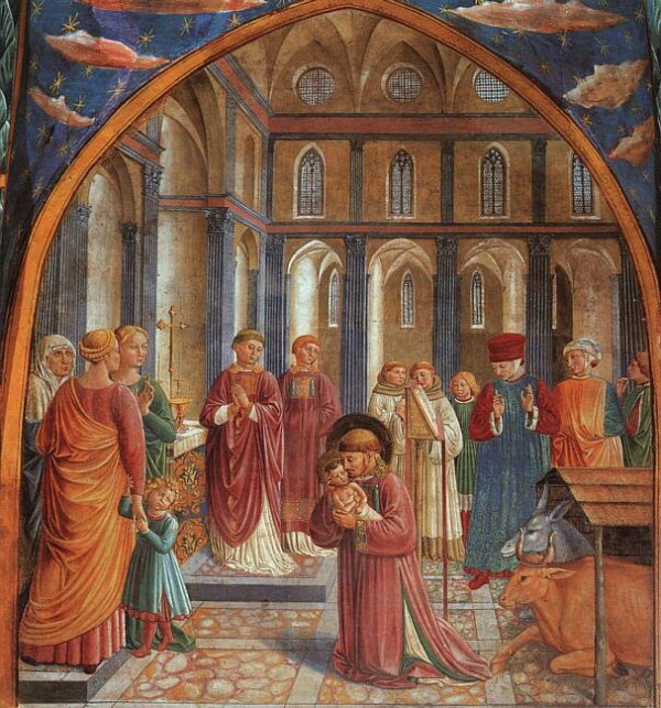 stablishment Of The Manger At Greccio by Benozzo Gozzoli, hand-painted oil painting reproduction