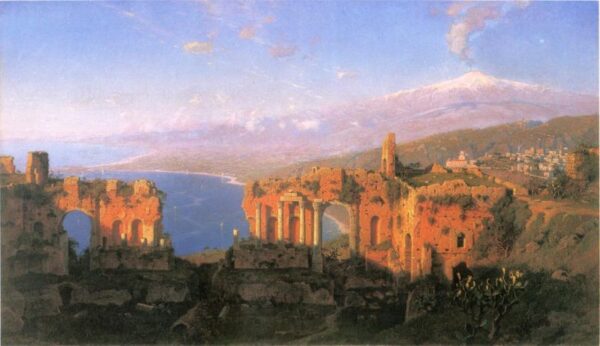 Greek Theater at Taormina by William Stanley Haseltine, hand-painted oil painting reproduction