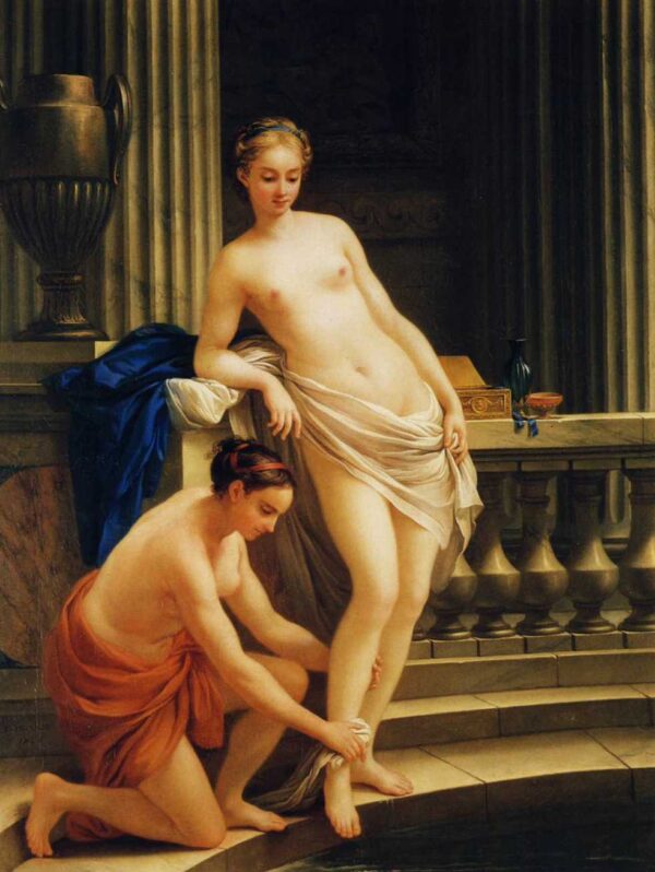 Greek Woman at the Bath by Joseph Marie Vien, hand-painted oil painting reproduction