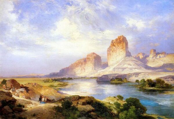 Green River Wyoming by Thomas Moran, hand-painted oil painting reproduction