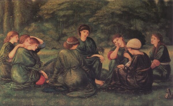 Green Summer by Edward Burne-Jones, hand-painted oil painting reproduction