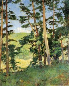 Green Trees by Emil Carlsen, hand-painted oil painting reproduction