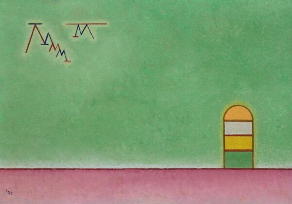 Green emptyness by Wassily Kandinsky, hand-painted oil painting reproduction