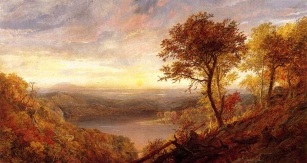 Greenwood Lake by Jasper Francis Cropsey, hand-painted oil painting reproduction