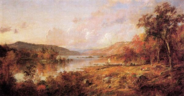 Greenwood Lake in September by Jasper Francis Cropsey, hand-painted oil painting reproduction