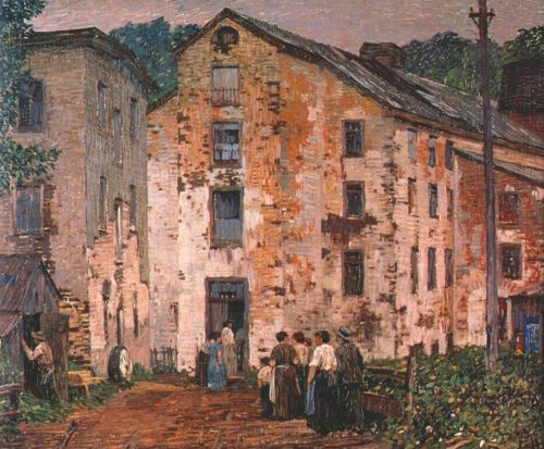Grey Mills by Robert Spencer, hand-painted oil reproduction