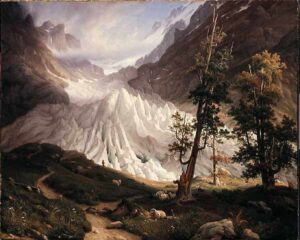 Grindelwaldbreen by Thomas Fearnley, hand-painted oil painting reproduction