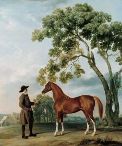 Lord Grosvenor’s Arabian Stallion with a Groom by George Stubbs, hand-painted oil painting reproduction