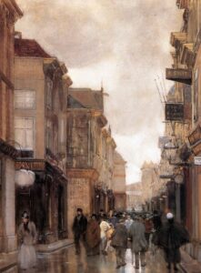 Grote Spuistraat Den Haag by Floris Arntzenius, hand-painted oil painting reproduction