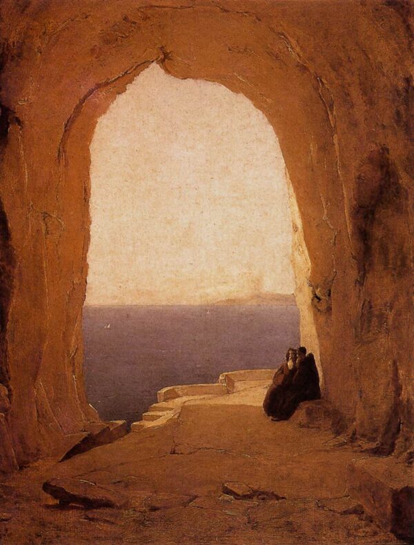 Grotto in the Gulf of Naples by Karl Blechen, hand-painted oil painting reproduction