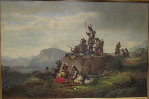 Group of Piegan Indians by John Mix Stanley, hand-painted oil painting reproduction