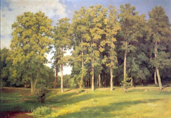 Grove near Pond by Ivan Shishkin, hand-painted oil painting reproduction