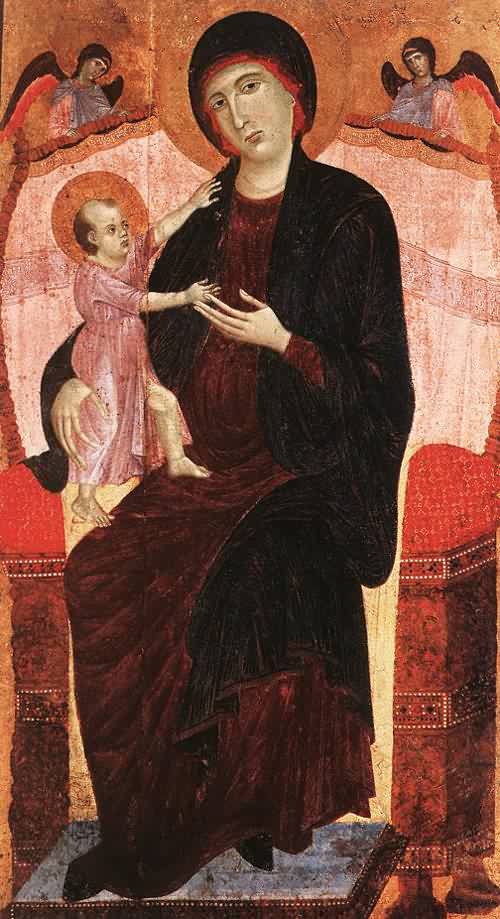 Gualino Madonna by Duccio di Buoninsegna, hand-painted oil reproduction