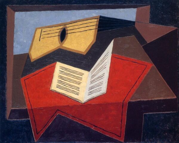 Guitar And Music Paper by Juan Gris, hand-painted oil painting reproduction