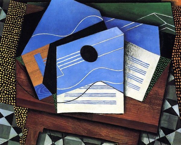 Guitar On A Table by Juan Gris, hand-painted oil painting reproduction