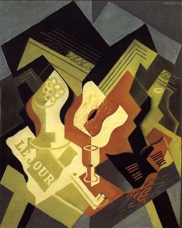 Guitar and Fruit Dish by Juan Gris, hand-painted oil painting reproduction