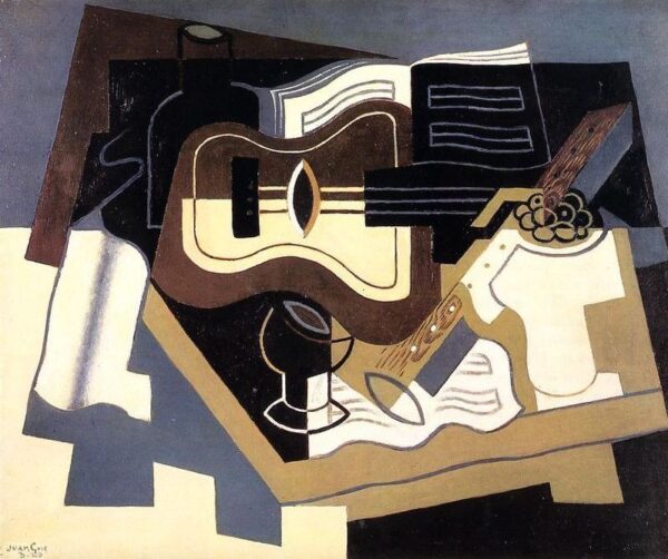 Guitar with Clarinet by Juan Gris, hand-painted oil painting reproduction